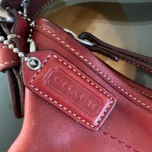 Coach Cherry Red Leather Shoulder Bag
